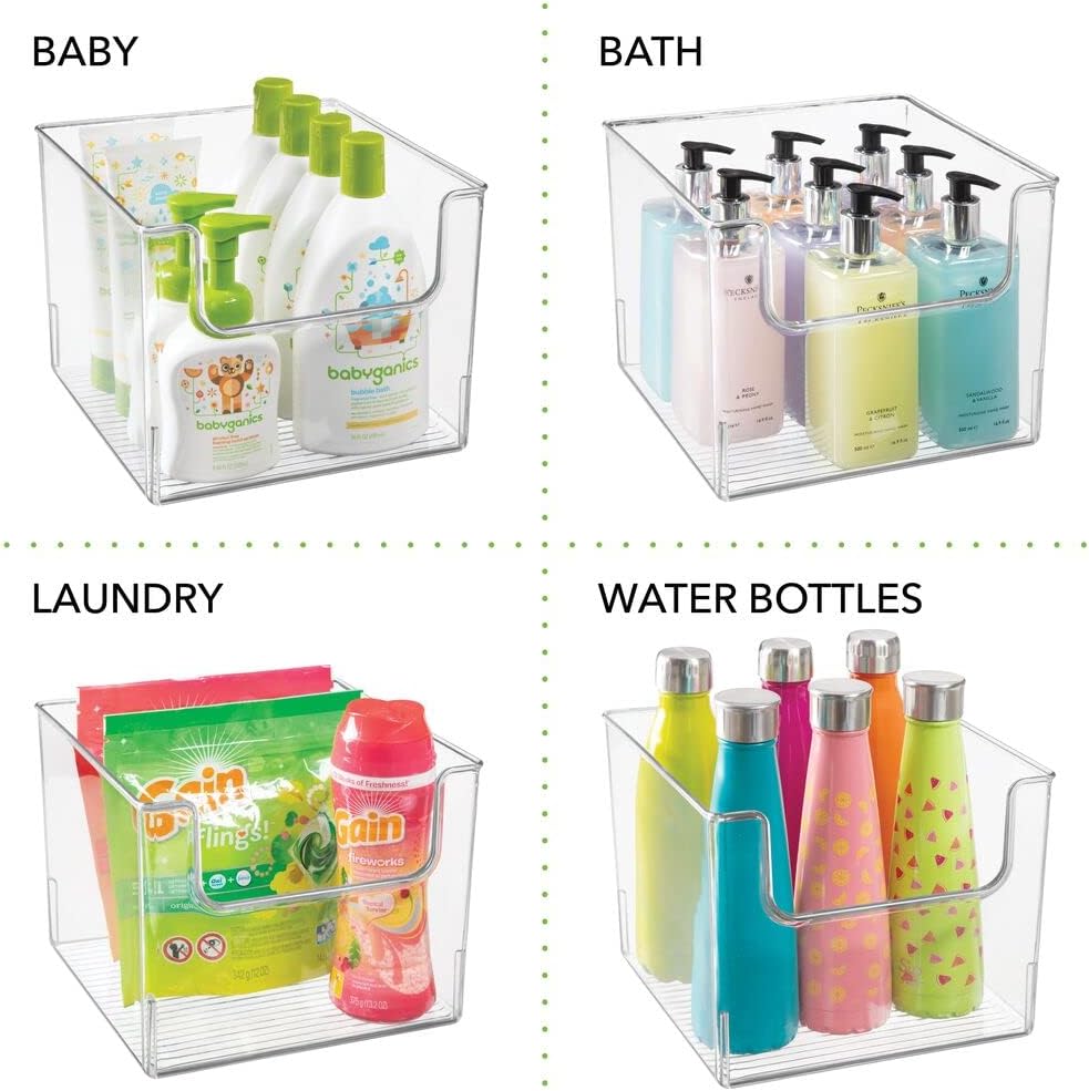 Clear Plastic Storage Organizer Bin 8 Pack U420480