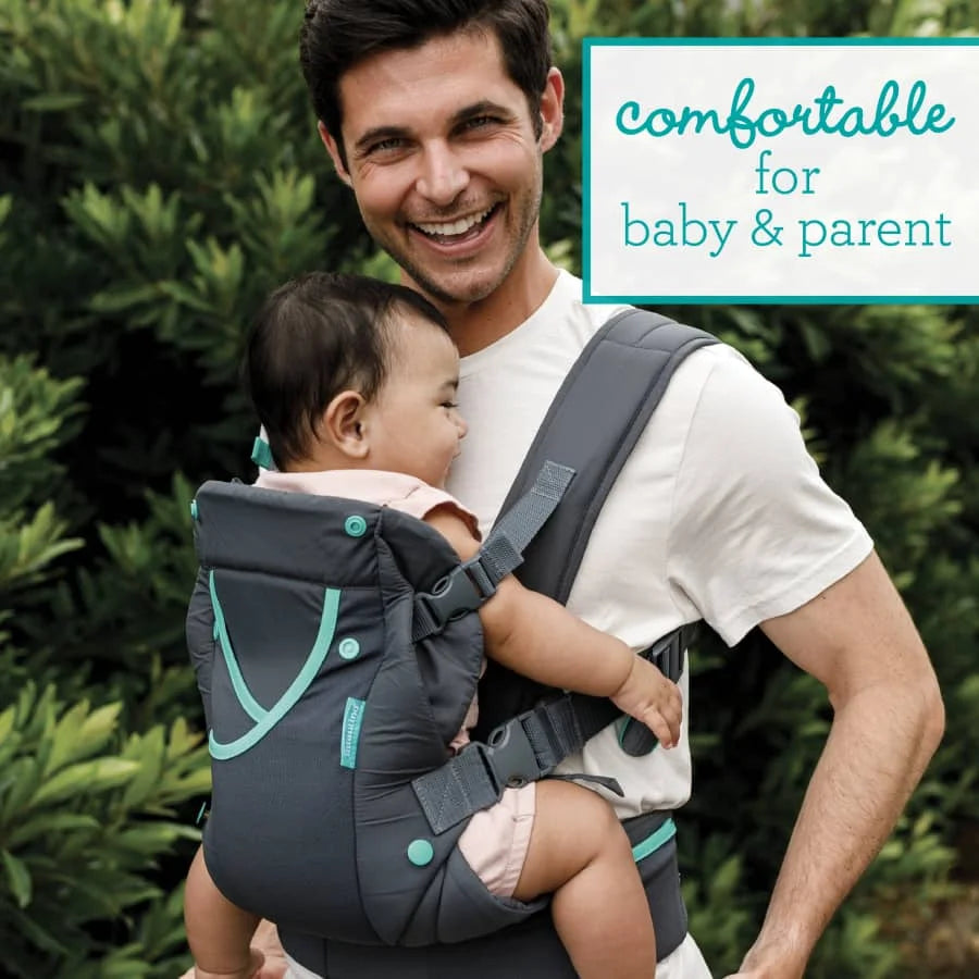 Gray Multi-Pocket Baby Carrier E66259