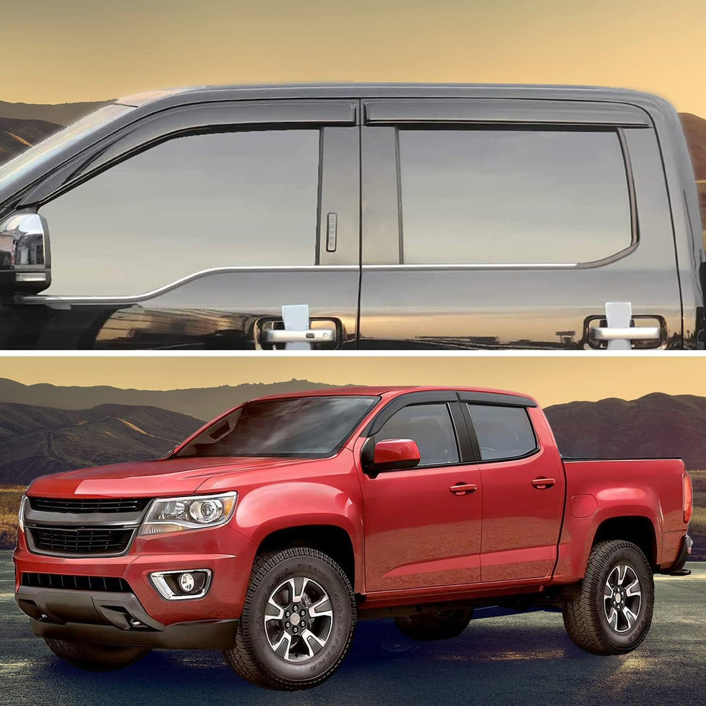 Dark Smoke 4-Piece Side Window Deflectors Q44854