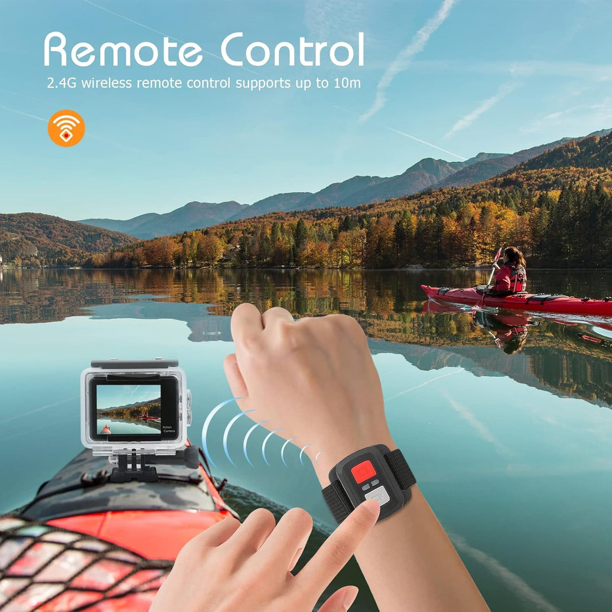 4K60FPS WiFi Dual Screen Action Camera 20MP Touch Screen EIS 170 Angle Wide 30m Waterproof 4X Zoom Sports Camera P864597