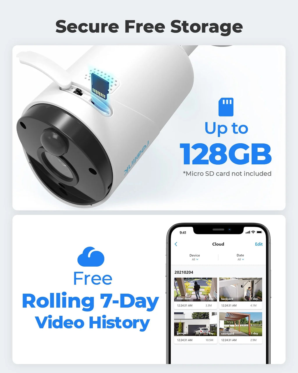 3MP Wireless Battery-Powered Security Camera D955