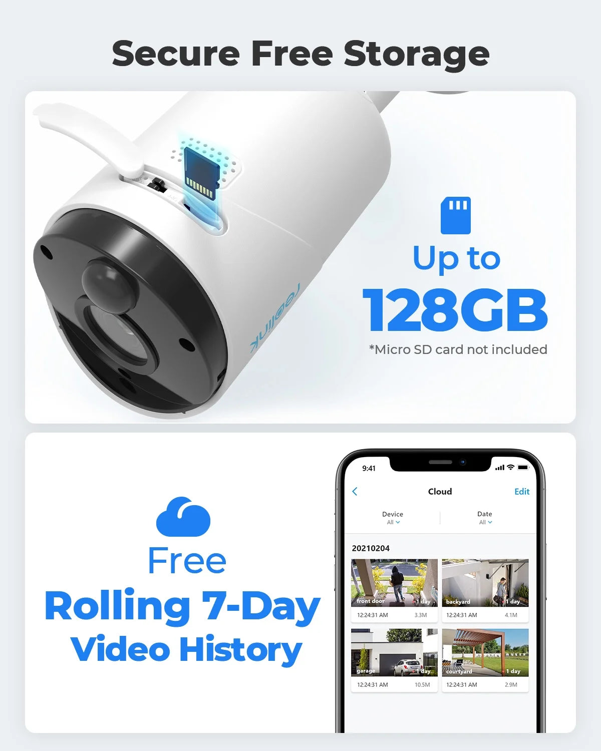 3MP Wireless Battery-Powered Security Camera D955