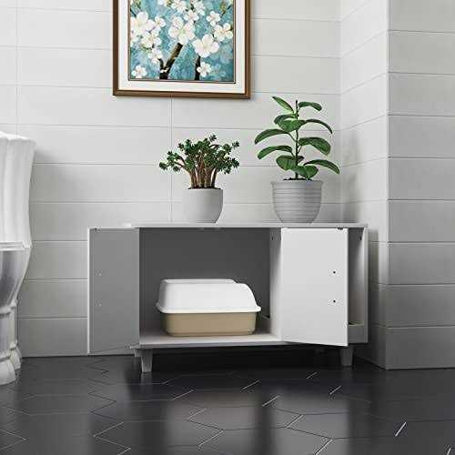 Cat Litter Box Enclosure with Scratch Pad V811