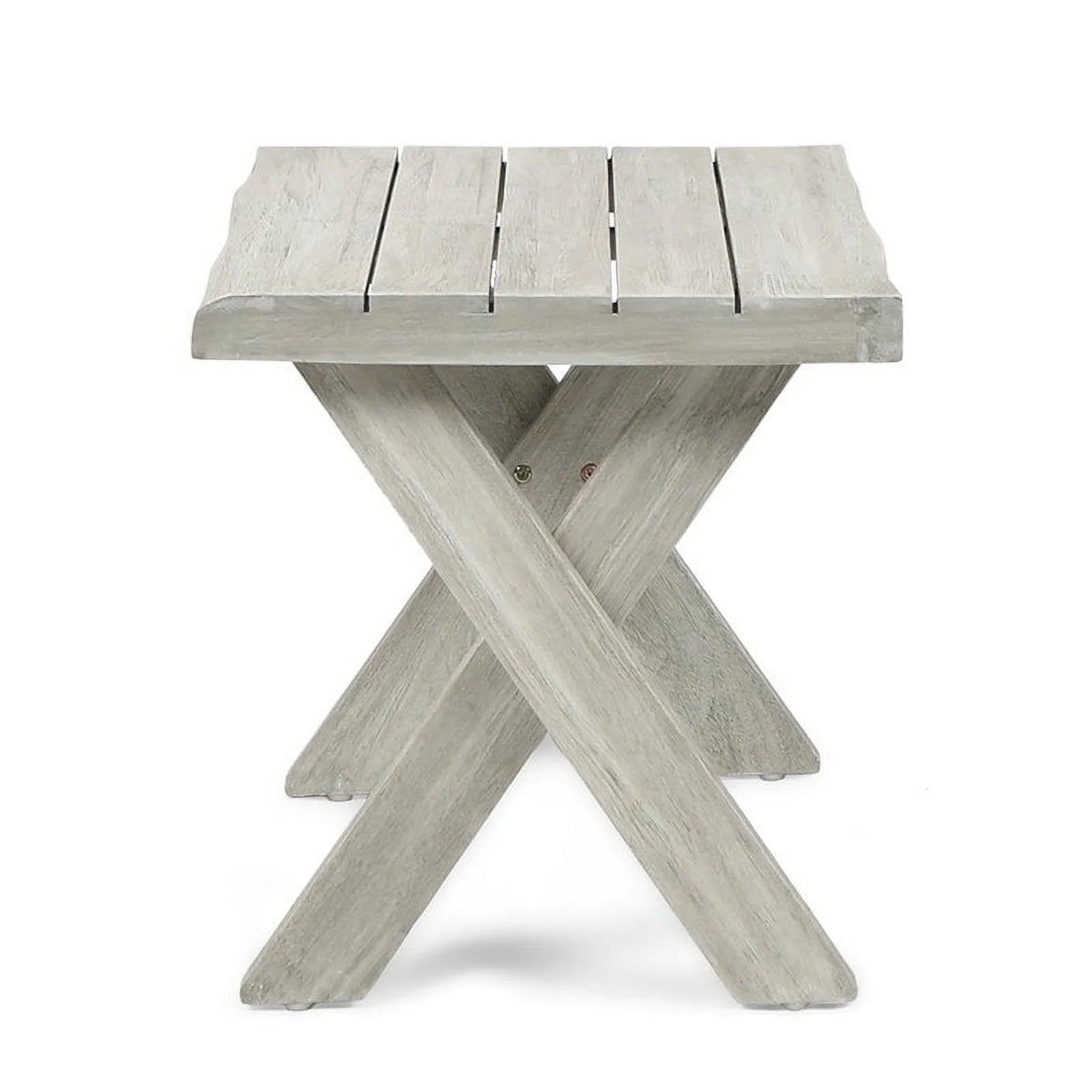 Light Gray Acacia Wood Outdoor Side Table E668