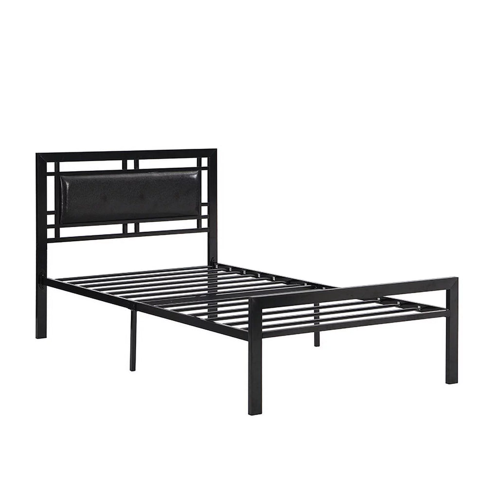 Twin Size Black Metal Bed Frame S65310