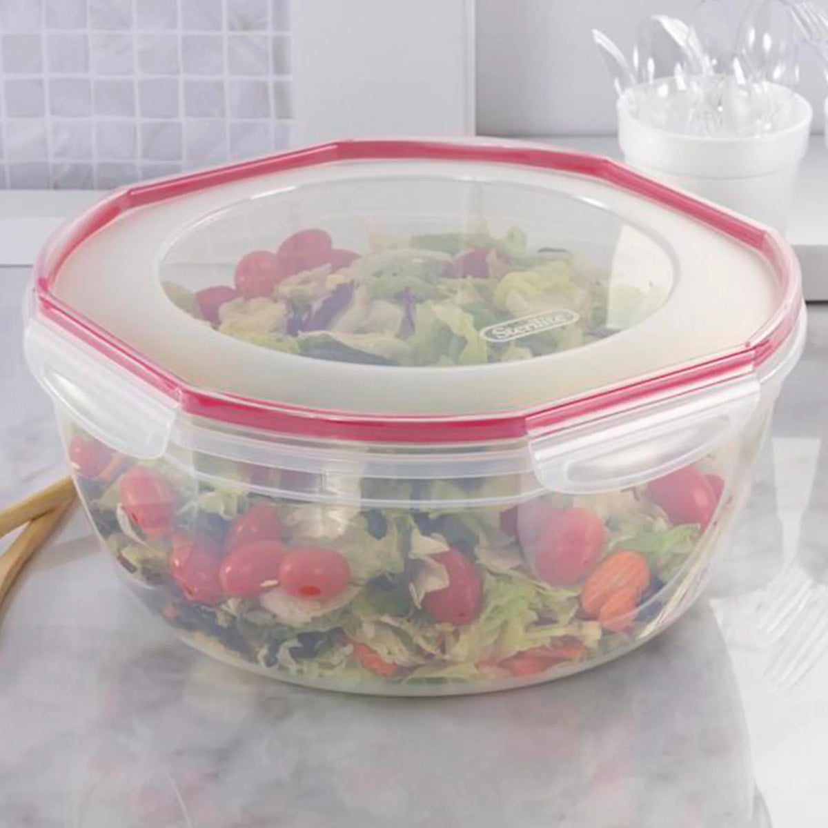 8.10 Quart Plastic Food Storage Bowl Container, 2 Pack H533853