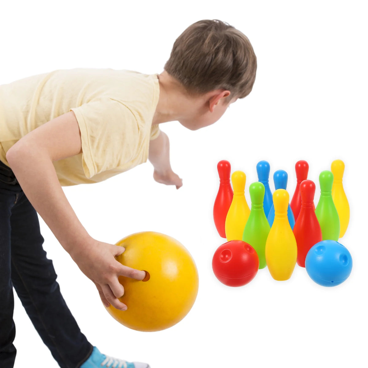 Bowling Kids Outdoor Backyard Games Childrens Play Sets Playdough P7403