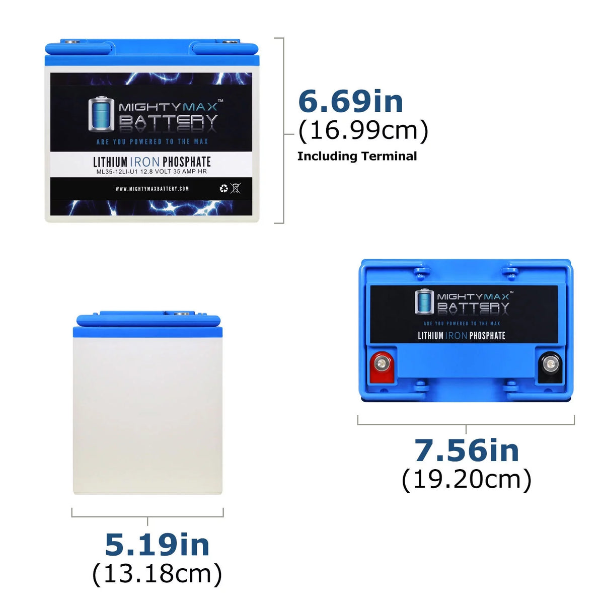 12V 35AH U1 Lithium Replacement Battery P3115