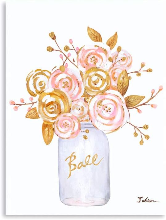 Pink Canvas Wall Art Framed 12x12 R314639