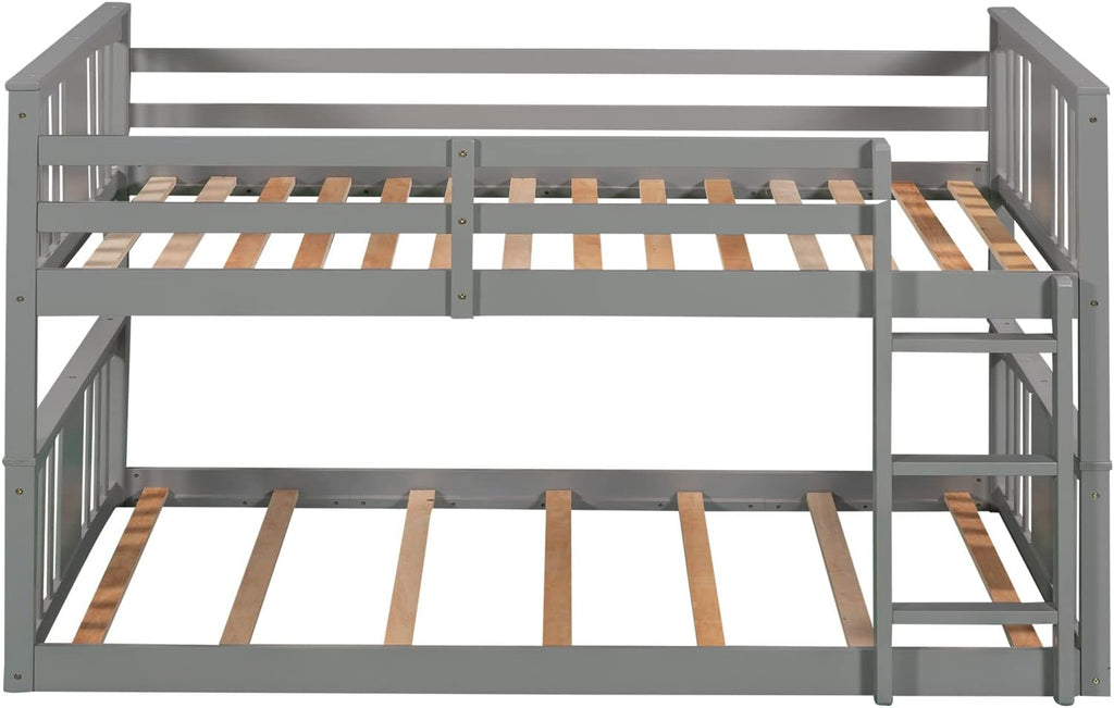 Gray Twin over Twin Wood Bunk Bed Frame C8837