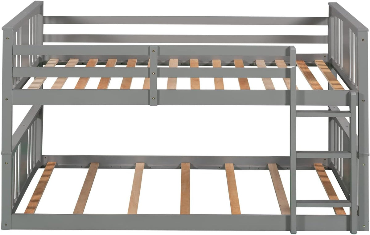 Gray Twin over Twin Wood Bunk Bed Frame C8837