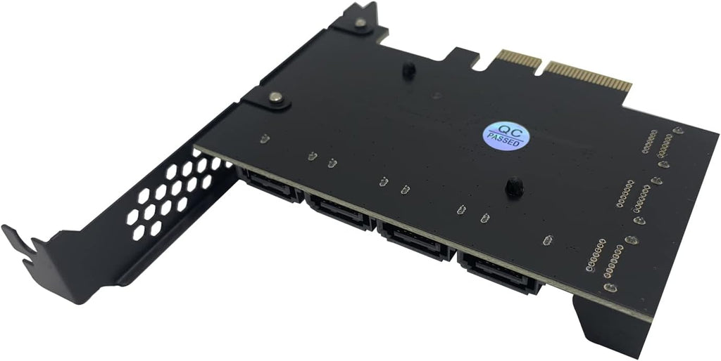 PCIe x4 to SATA 3.0 6Gbps Expansion Card with 10 SATA Cables and Low Profile Bracket T274