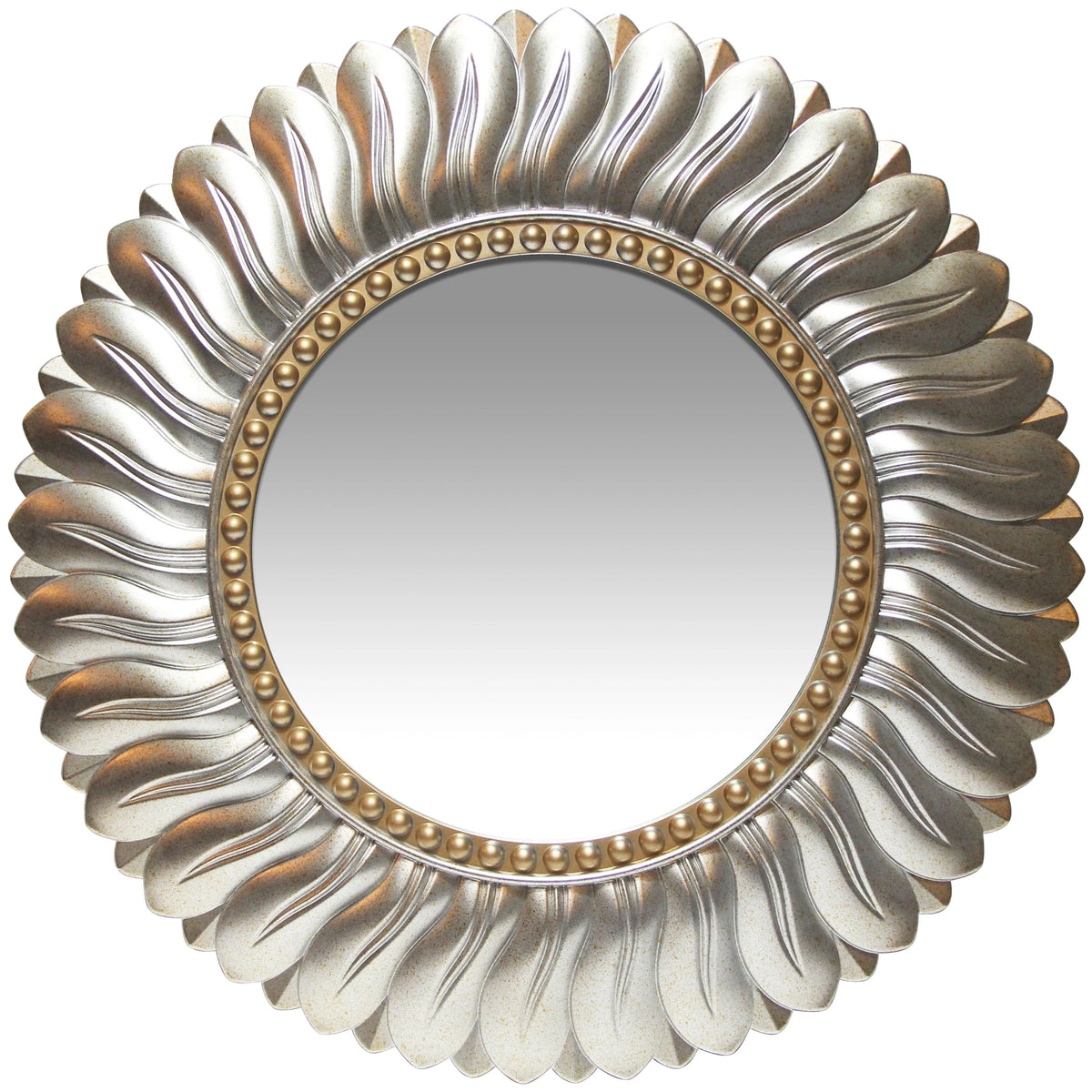 Gold Round 21.5-inch Wall Mirror O255935