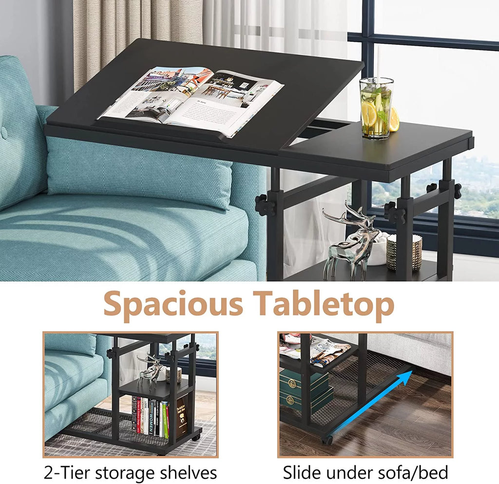 Height Adjustable C Table Brown I2700