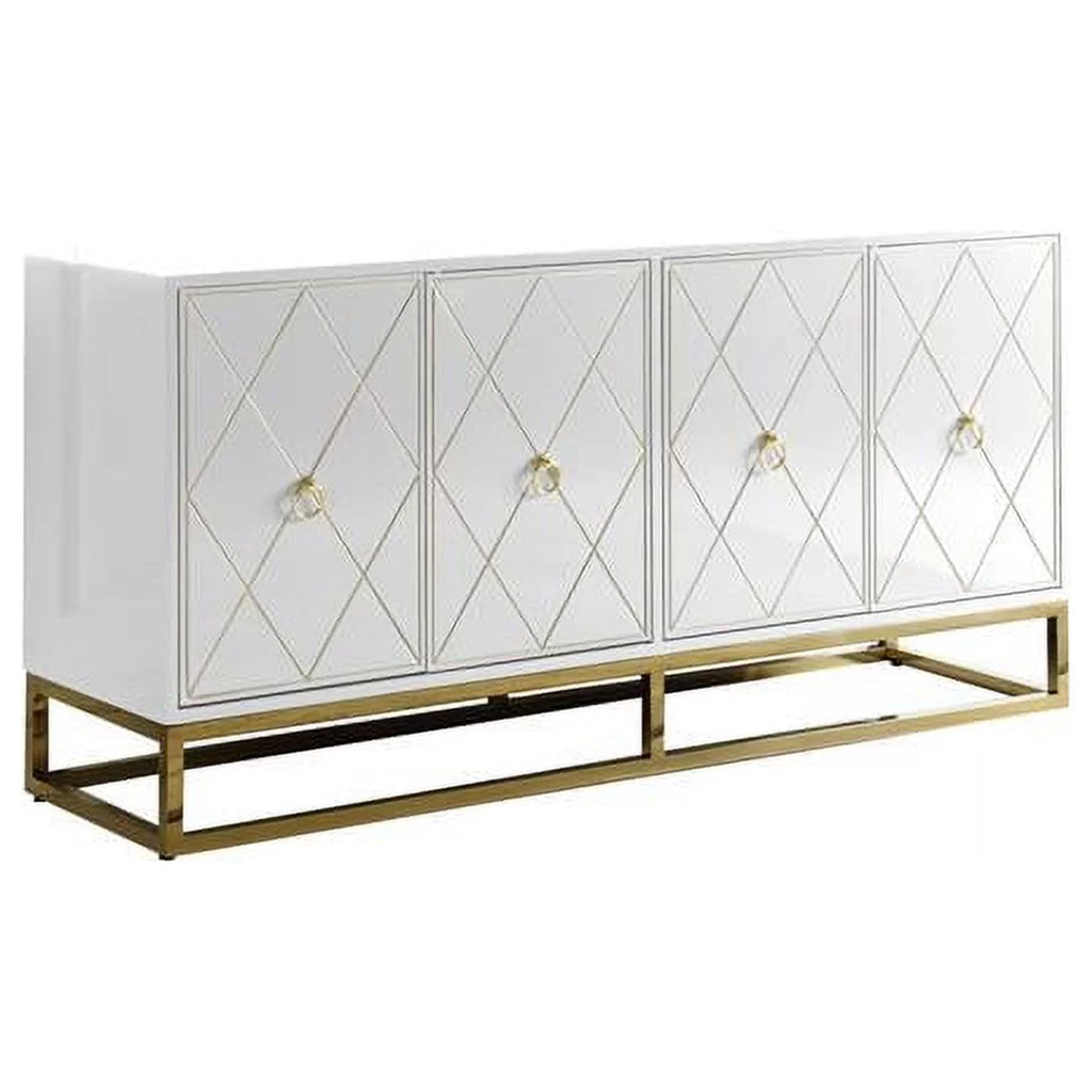 White Gold Wood Sideboard E180819