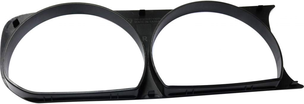 Headlight Bezel for Dodge Challenger 2008-2014 Passenger Side Black Pack of 2 P220318