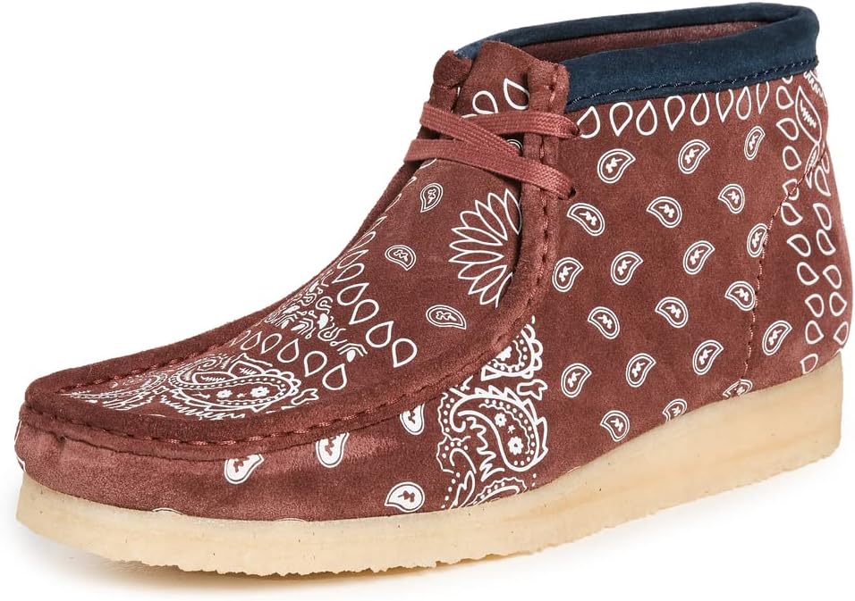 Brick Paisley Brown Print Wallabee Boots H75840
