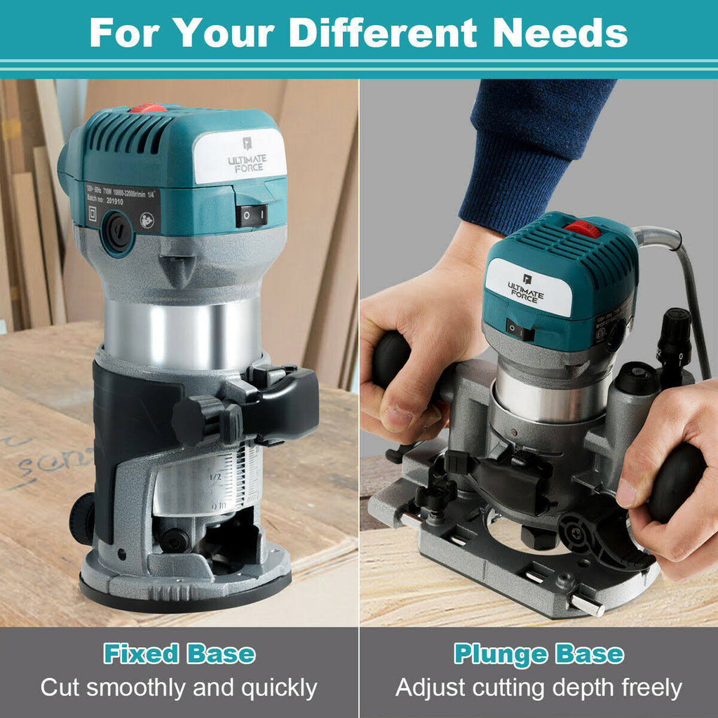 1.25HP Variable Speed Palm Router with Plunge Base V488487