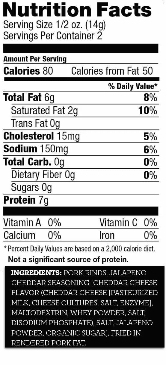 2.5 oz Pack of 3 Fried Pork Rinds X572859