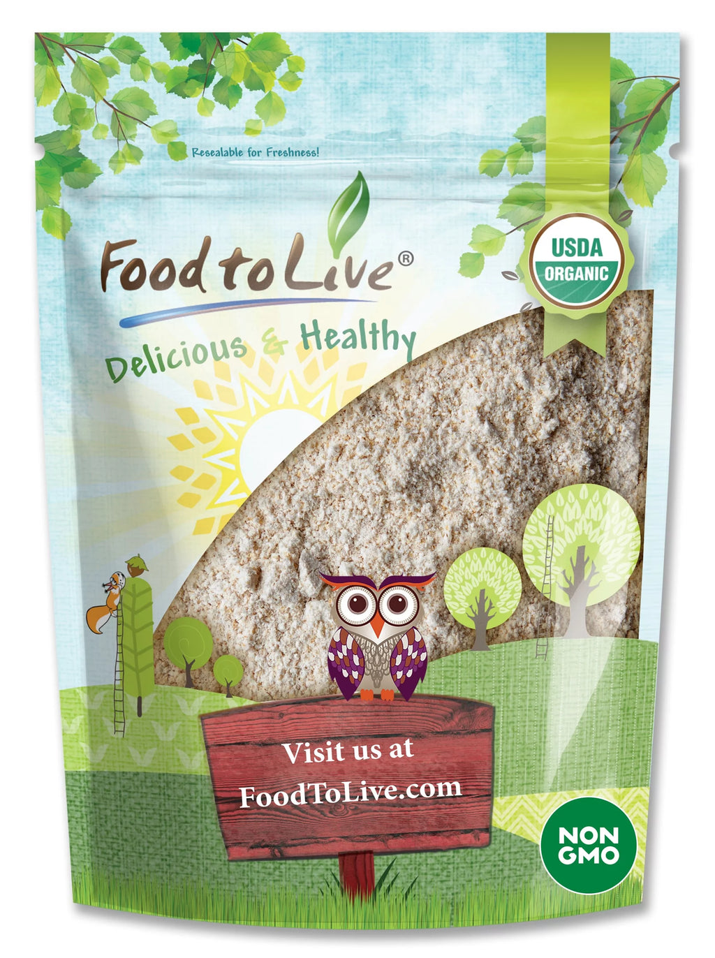 Organic Whole Grain Buckwheat Flour, 4 Pounds O53658