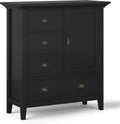 Solid Wood 39 inch Wide Storage Cabinet with 3 Drawers V1897