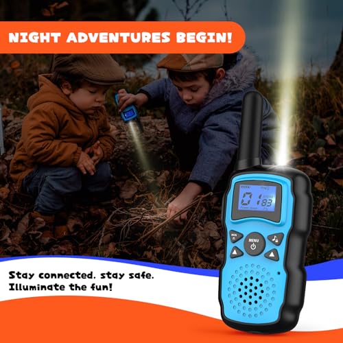 2 Pack Pink Purple Rechargeable Walkie Talkies with USB Charger 6000mAh Battery Flashlight Lanyard X327