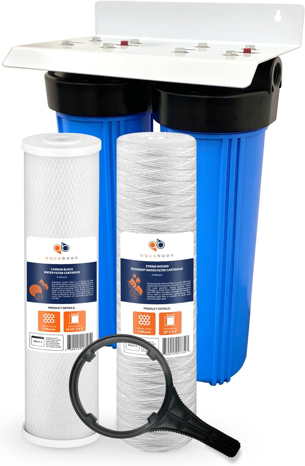 2-Stage Whole House Water Filter System with Bracket U2579