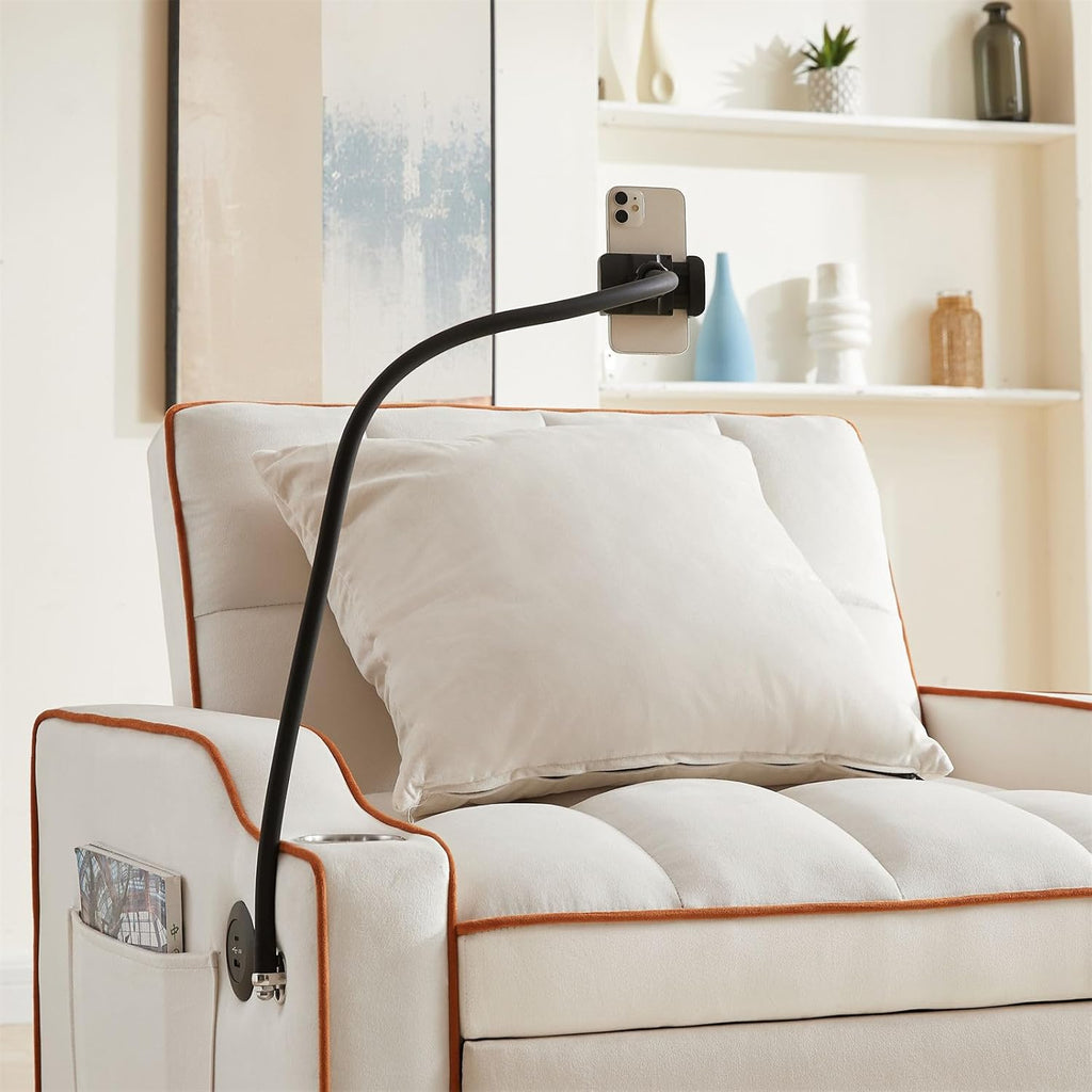 3-in-1 Convertible Pull Out Sleeper Chair Bed with Multi-Pockets Q799