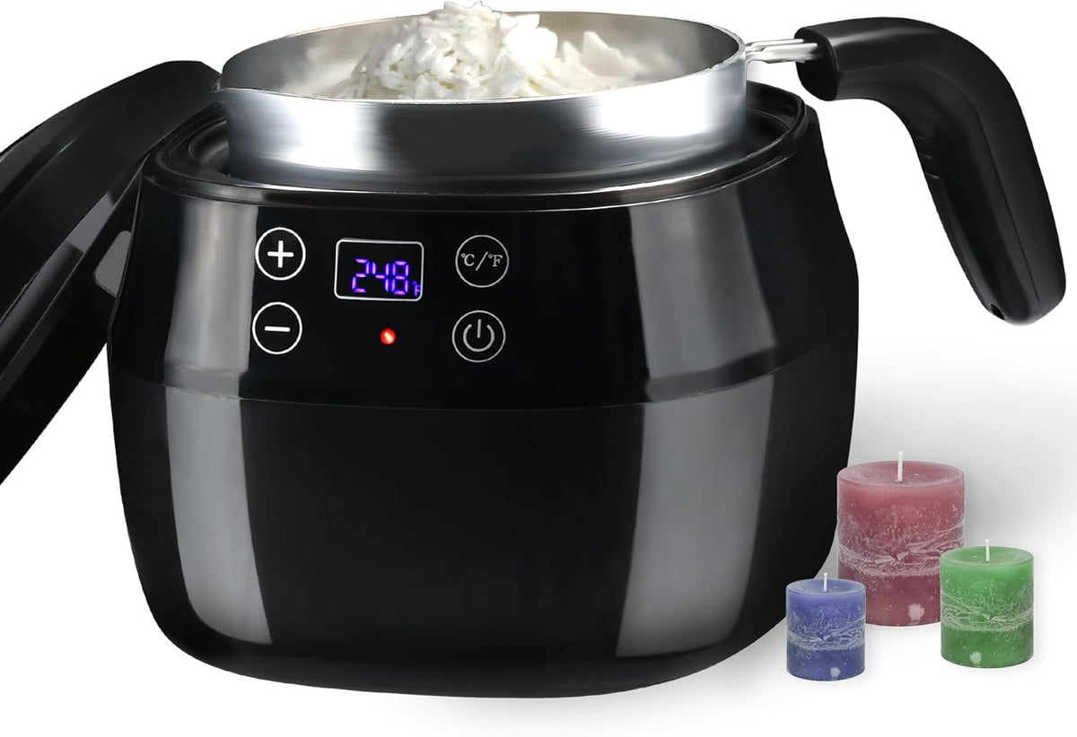 1L 200W Aluminum Wax Melting Pot with Touch Screen Digital Temperature Display R22196