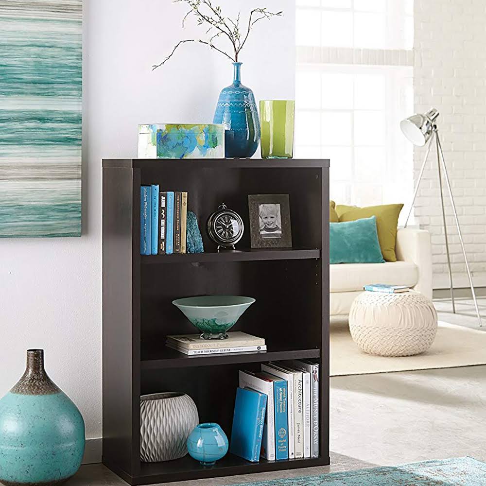 3-Shelf Black Walnut Bookcase D1932
