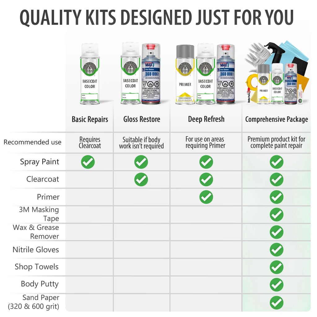 Automotive Touch Up Paint Spray Kit with Clearcoat Q521