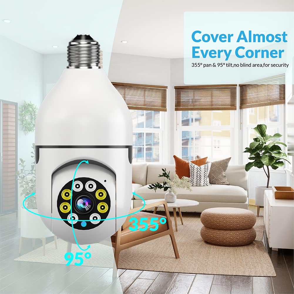 E27 1080P PTZ Smart Security Light Bulb Camera with 2.4GHz 5G WiFi Z621841