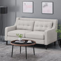 Beige Fabric Upholstered Loveseat B516216