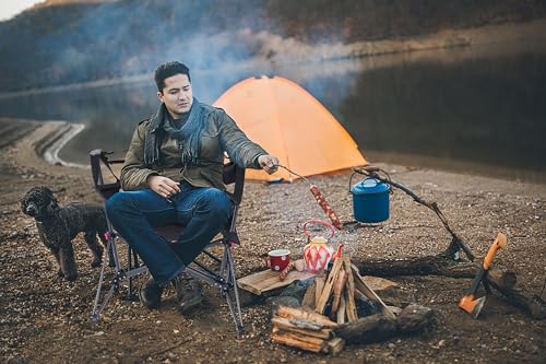 Heated Camping Chair with Cup Holder and Side Pocket B53738