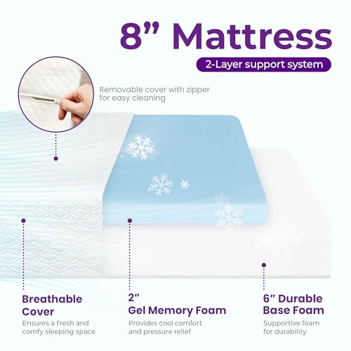 8 Inch Full Cooling Gel Memory Foam Mattress R5761
