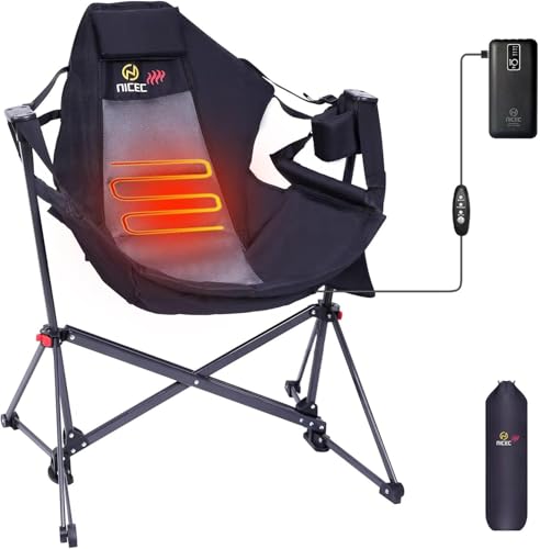 Heated Camping Chair with Cup Holder and Side Pocket B53738
