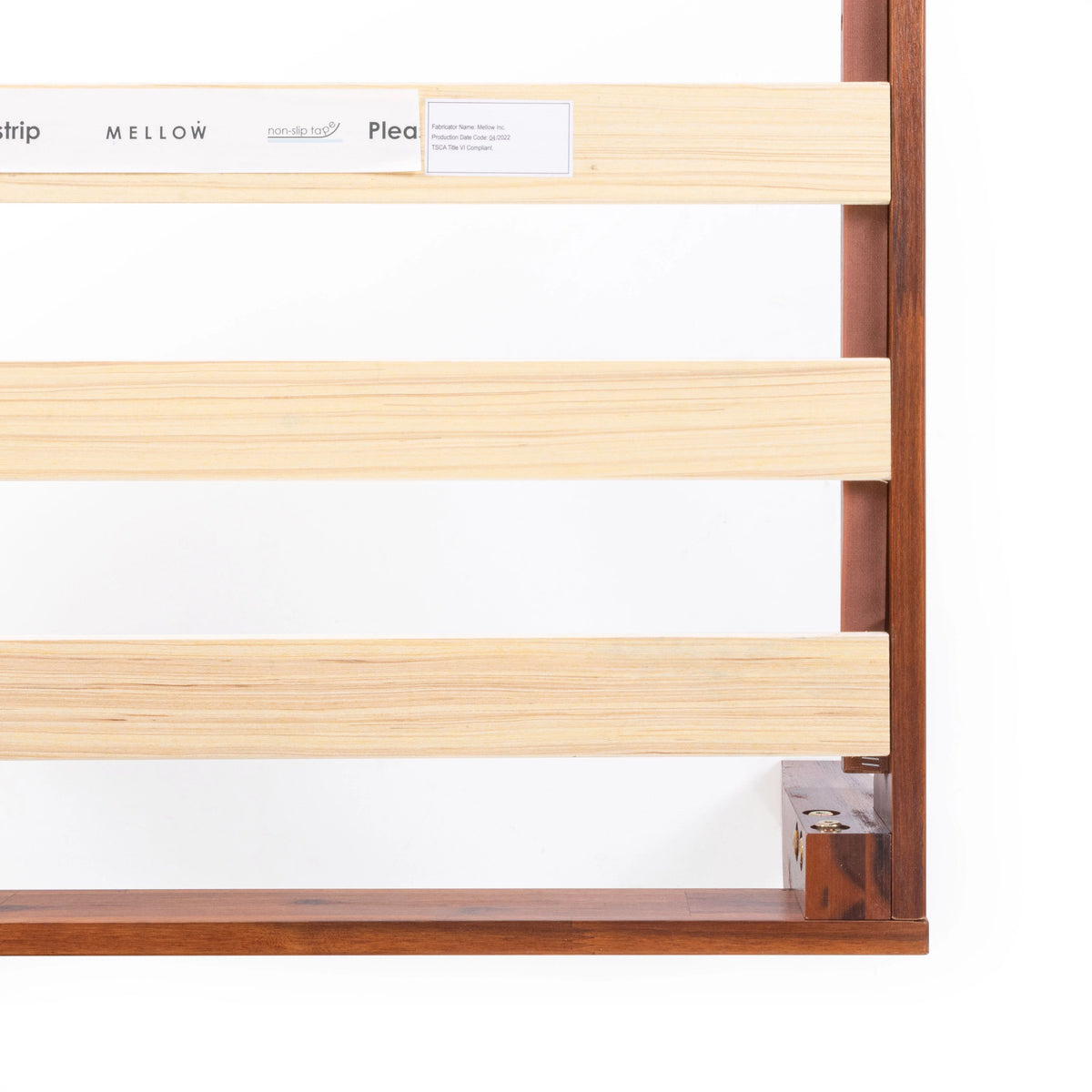 12" Solid Wood Platform Bed with Wooden Slats, Queen, Cherry J15827