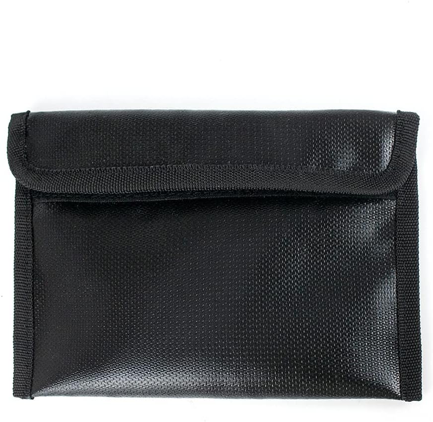 Fireproof Document Organizer Bag with Lock, 3-Layer File Storage Box, Waterproof File Holder, 17.5 x 13 x 5” M7539