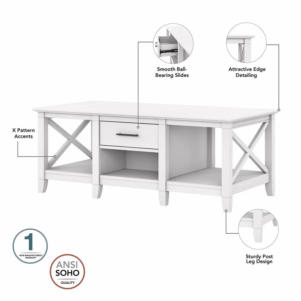 Pure White Oak Coffee Table with End Tables P4841