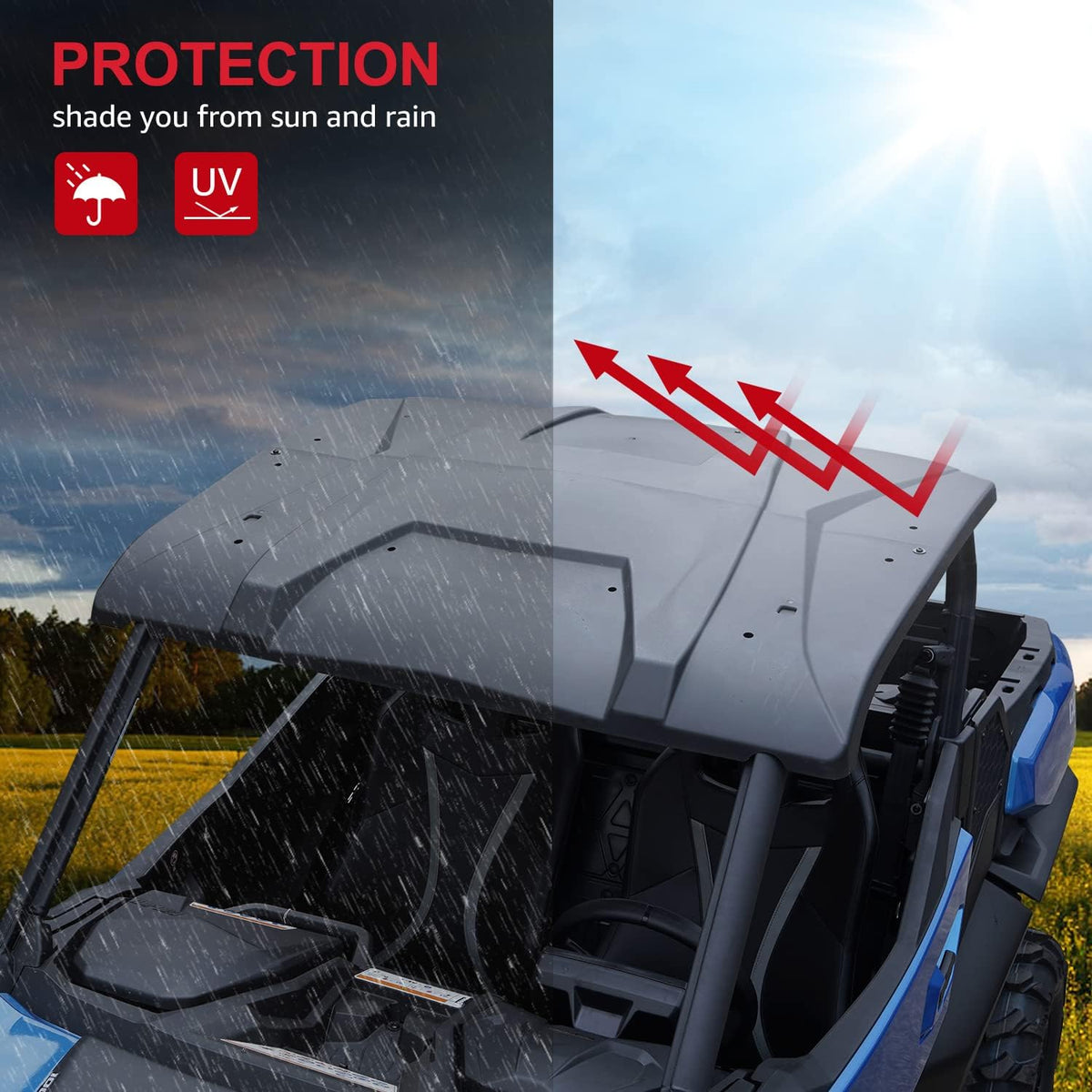 2-Piece Hard Roof for Can-Am Maverick Sport/Trail H884