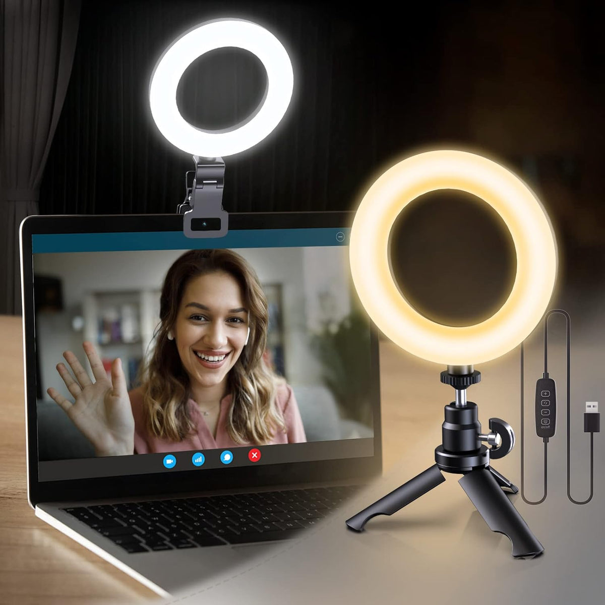 Ring Light Kit with Clip and Tripod R9464