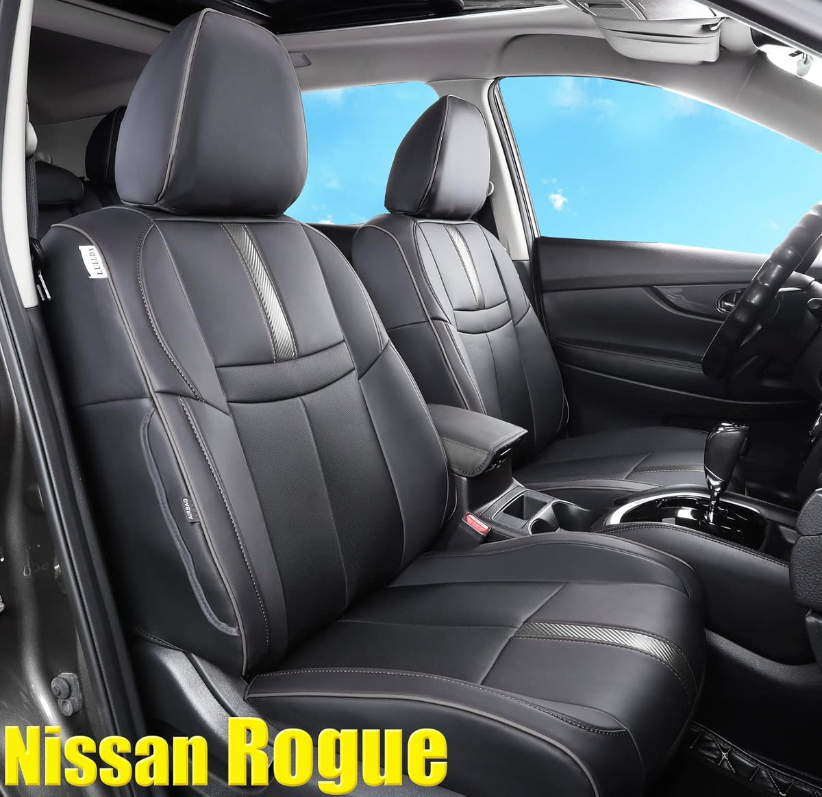 Custom Car Seat Covers Waterproof Faux Leather Beige G42755