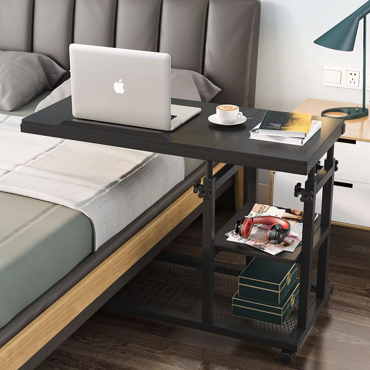 Height Adjustable C Table Brown I2700