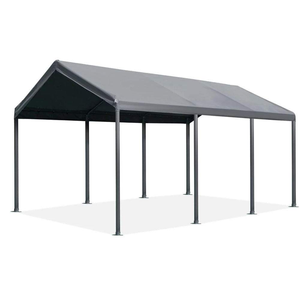 10' x 20' Heavy Duty Portable Carport Gray R5902