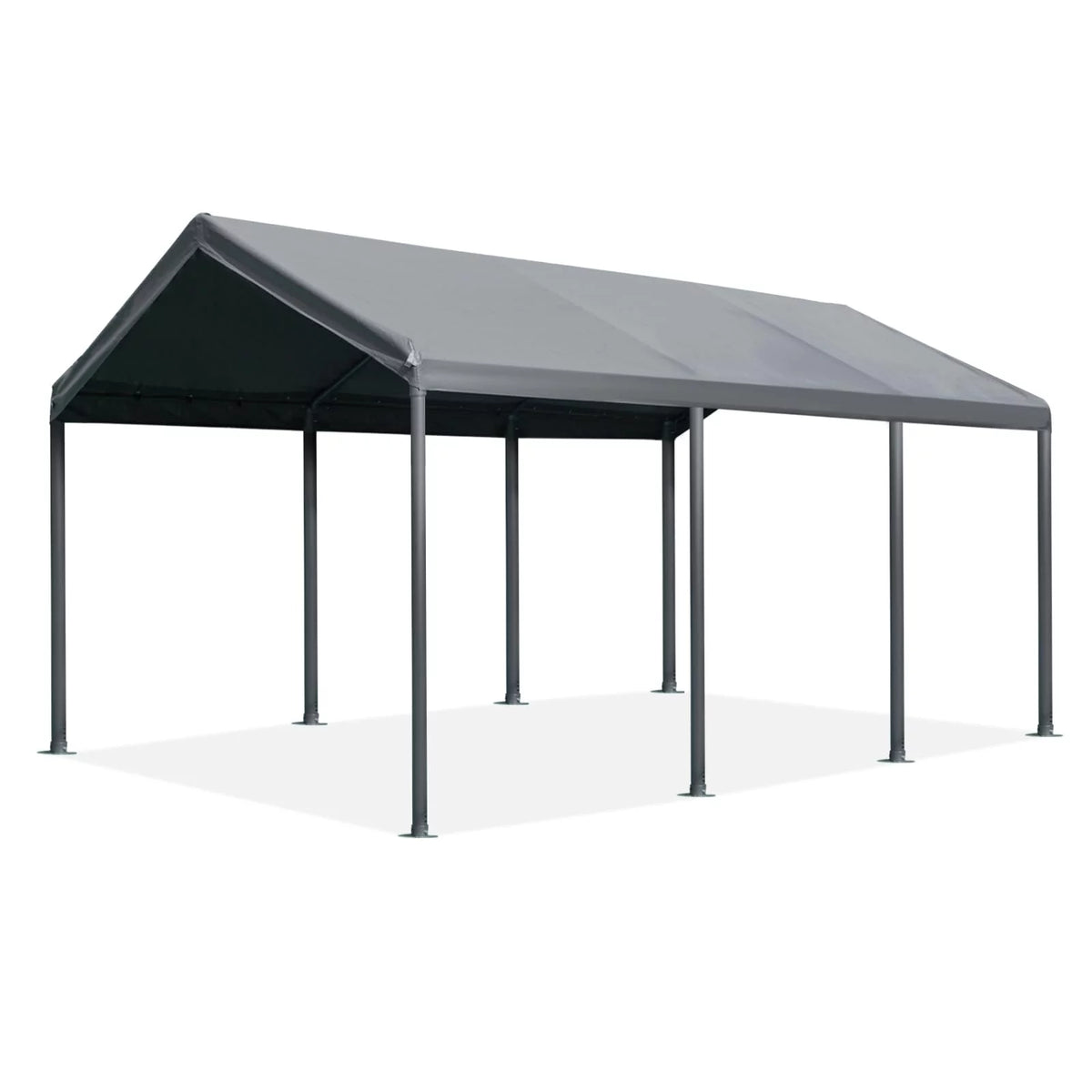 10' x 20' Heavy Duty Portable Carport Gray R5902