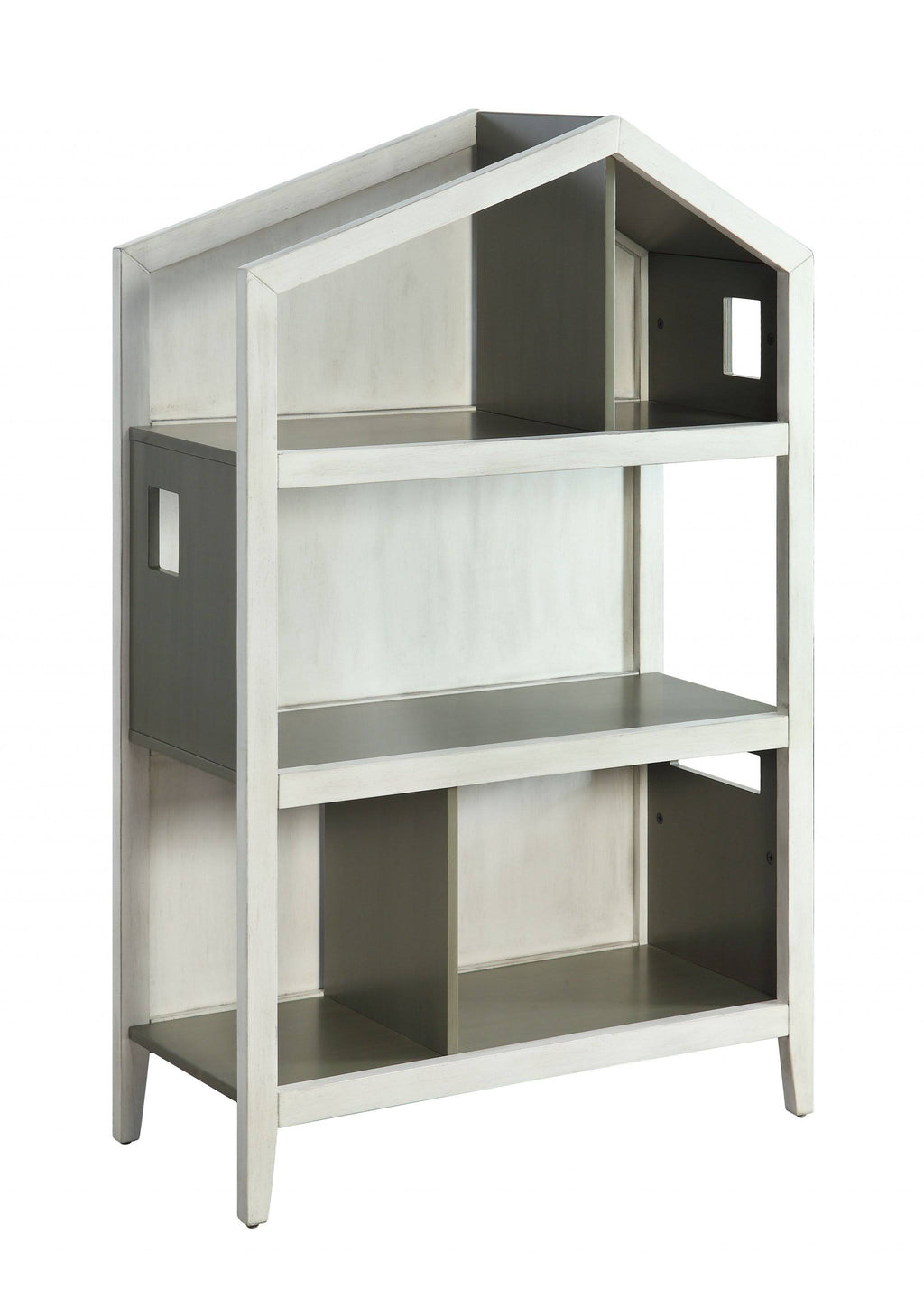 White Pink Wood Bookcase D484