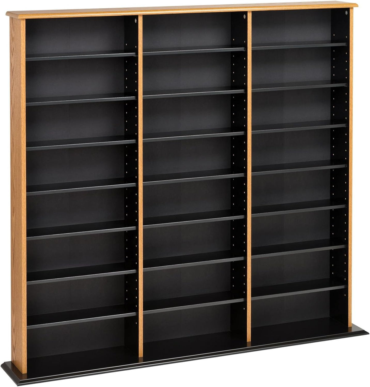 Triple Wide Wall CD Rack - Cherry & Black V57669