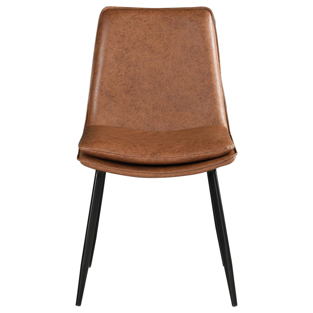 Faux Leather Padded Seat Dining Side Chair I49218