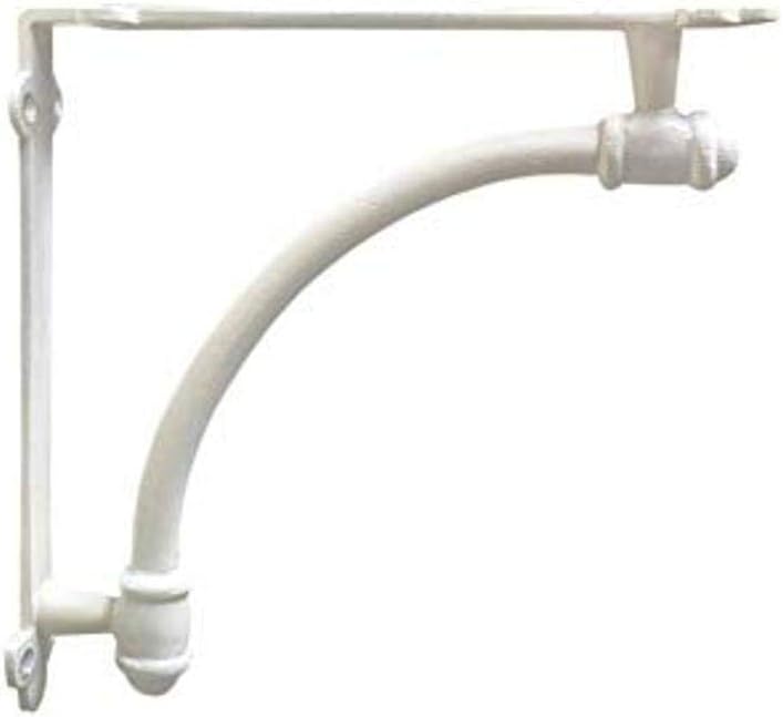 2 Pack Heavy Duty Rustic Black Iron Half Round Wall Shelf Bracket M201997