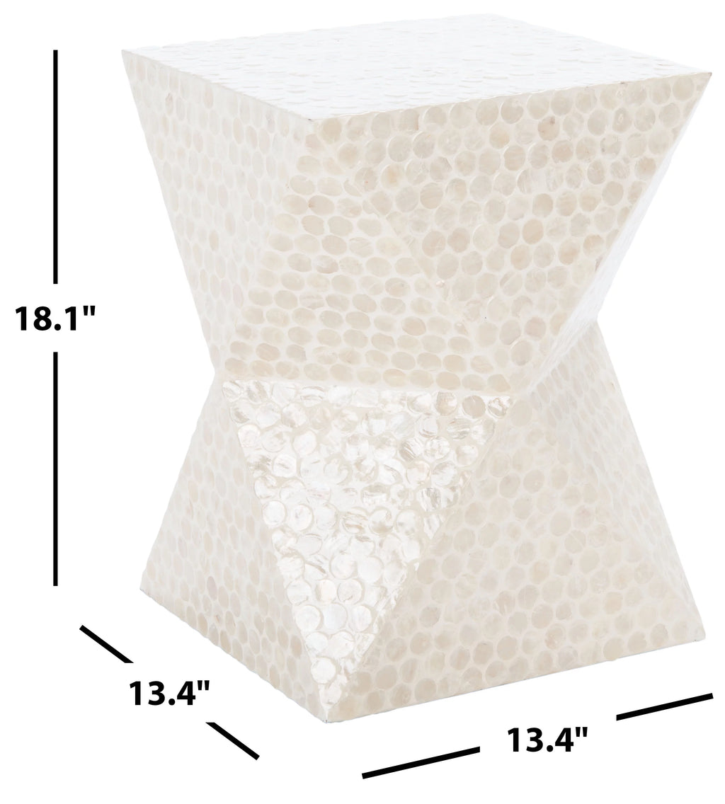 White Square Accent Table X956